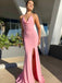 Sexy Halter Open Back Mermaid Long Prom Dresses, PDS0180