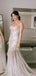 Spaghetti Straps Mermaid Lace Tulle Simple Wedding Dresses, WDS0098