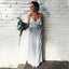 Sexy Spaghetti Strap Long Grey Chiffon Bridesmaid Dress with Sash, TYP1551