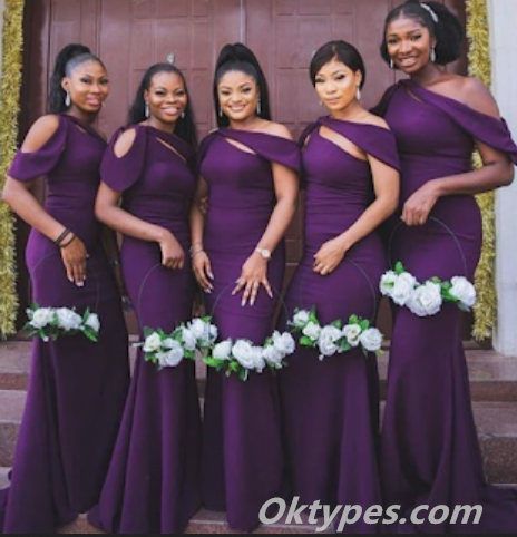 Sexy Grape Sleeveless Mermaid Floor Length Bridesmaid Dressses, BDS0222