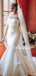 Newest Straight Mermaid Satin Sleeveless Long Wedding Dresses, WDS0090