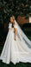 Newest Straight A-line Satin Lace up Back Long Wedding Dresses, WDS0080