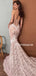 Charming Straight Mermaid Lace Tulle Simple Wedding Dresses, WDS0100