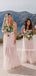 Charming V-neck A-line Tulle Cheap Long Bridesmaid Dresses, BDS0140