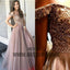 New Arrival A-Line Floor-length Off-Shoulder Tulle Prom gown with Beading,long prom dresses, TYP0425