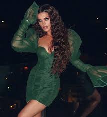 New Autumn Green V-Neck Long Sleeve Cheap Short Homecoming Dresses, HDS0005