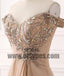 Long Floor Length Off-shoulder Beading Chiffon Prom Dresses, Zipper Prom Dresses, TYP0474