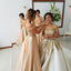 Off Shoulder Beaded Long A-line Satin Wedding Guest Dress, Bridesmaid Dresses, TYP0141