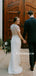 Elegant White Round Neck Short Sleeve Long Outdoor Wedding Dresses, TYP1561