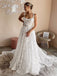 Spaghetti Straps A-line Lace Appliques Wedding Dresses Online, TYP1179