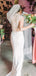 Simple V-neck Mermaid Lace Sleeveless Long Charming Wedding Dresses, WDS0089