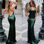 Mermaid Sexy Deep V-neck Backless sequins evening dresses, Popular long prom dresses, TYP0424