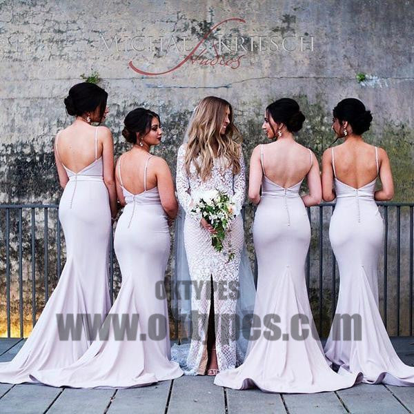 Spaghetti Sweetheart Backless Mermaid Popular Wedding Guest Bridesmaid Dresses, TYP0429