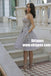 Popular Grey strapless Gorgeous A-line homecoming prom gown dress, TYP0841