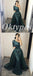 Elegant Tulle Sequin Lace One Shoulder Long sleeve Side Slit Mermaid Long Prom Dresses With Train, PDS0925