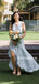 New Arrival V-neck A-line Side Slit Long Bridesmaid Dresses, BDS0145