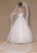 Gorgeous Tulle Long Wedding Veil With Lace & Beadings ,WV0123