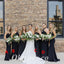 Mismatched Black Soft Satin Sleeveless Mermaid Floor Length Bridesmaid Dresss, BDS0266