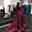 Dark Red Mermaid Off Shoulder Women Formal Evening Prom Dresses, TYP1617