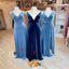 Mismatched Velvet Sleeveless A-line Floor Length Long Bridesmaid Dresses, BDS0187