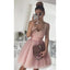 Cheap V Neck Tulle Cute Pink Homecoming Dresses 2018, CM439