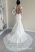 Gorgeous Tulle And Lace Jewel Long Sleeves Open Back Mermaid Long Wedding Dresses,WDS0125