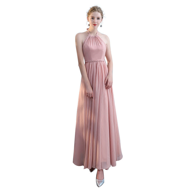 Mismatched Chiffon Short Sleeve A-line Long Bridesmaid Dresses, BDS0171