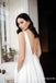 Elegant V-neck Simple Long A-line V-back Cheap Wedding Dresses, TYP1982