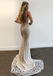 Sexy Lace And Tulle Spaghetti Straps Deep V-Neck Sleeveless Mermaid Long Prom Dresses ,PDS0624