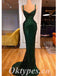 Sexy Simple Sequin Spaghetti Straps Cowl Sleeveless Mermaid Long Prom Dresses,PDS0498