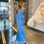 Sexy Satin Off Shoulder Sleeveless Mermaid Long Prom Dresses,PDS0699