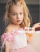 A-Line High Low Pink Flower Girl Dress with Flowers, TYP0967