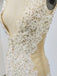 Ivory Lace Long Prom Dresses With Beaded & Side Slit_US2, SO024