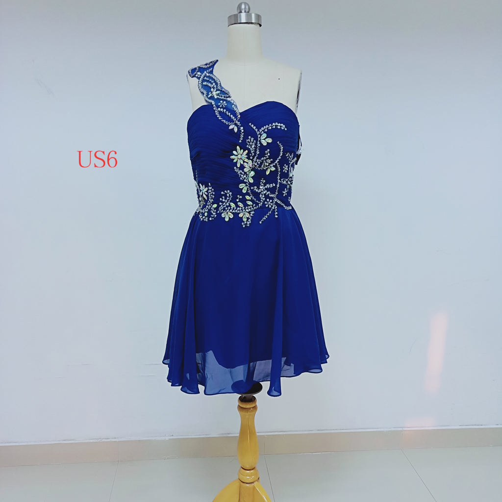 Royal Blue Chiffon Homecoming Dresses With Beaded_US6, SO033