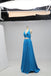 Sexy Teal Halter V-neck Backless Long Cheap Bridesmaid Dresses Online, TYP1073