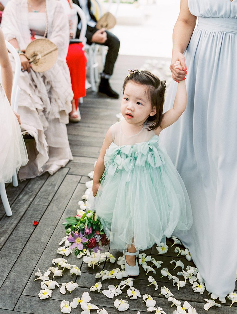 Mint Green Tulle Round Neck With Bow Appliques Cute Flower Girl Dresses, TYP1417