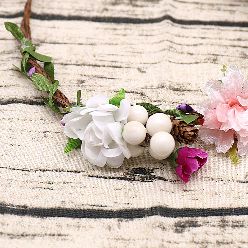 White Flower Wedding Headpieces With Beads, Wedding Headpieces, Wedding Accessories, TYP1256