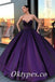 Elegant Satin Spaghetti Straps V-Neck A-Line Long Prom Dresses, PDS0908