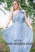 Light Blue Tulle Bridesmaid Dresses, Charming Bridesmaid Dresses, Popular Bridesmaid Dresses, TYP0365