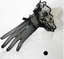 Black Wedding Gloves, Short Gloves, Lace Gloves With Bow, Lovey Gloves, TYP0562