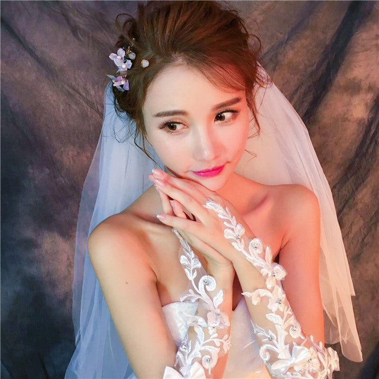 Short Fingerless Beaded And Rhinestone wedding Gloves, Women Bridal Gloves, TYP0632