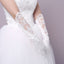 Bridal Gloves, White Satin Long Full Finger Bridal Gloves, Lace Wedding Gloves, Wedding Accessory, TYP0555