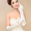 Bridal Black Gloves, Bridal Gloves, White Satin Long Full Finger Bridal Gloves, Wedding Gloves, Wedding Accessory, TYP0553