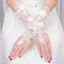 Light Ivory Beaded Wedding Gloves, Bridal Lace Gloves, Floral Lace Appliques Gloves, TYP0572