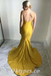 Sexy Satin Spaghetti Straps V-Neck Sleeveless Backless Mermaid Long Prom Dresses,PDS0672