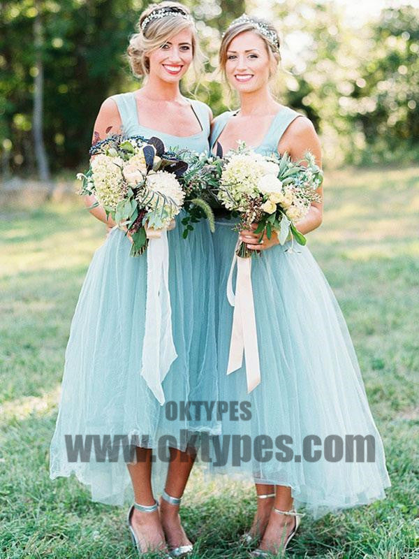 Bridesmaid Dresses Square Asymmetrical Cheap Simple Popular Bridesmaid Dresses, TYP0409