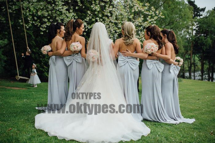 Mermaid Blue Bridesmaid Dresses Cheap Long Bridesmaid Dresses, TYP0394