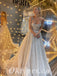 Shiny Elegant Spaghetti Straps Sleeveless A-Line Long Wedding Dresses,WDS0134