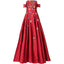 A-line Red Off Shoulder Beautiful Flower Appliques Prom Dresses, Fashion Dress For Woman, TYP1165