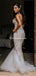 Sweetheart Lace Mermiad Backless Long Cheap Wedding Dresses, WDS0049